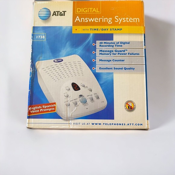 AT&T 1738 Telephone Digital Answering System Machine w/Manual - Picture 1 of 6